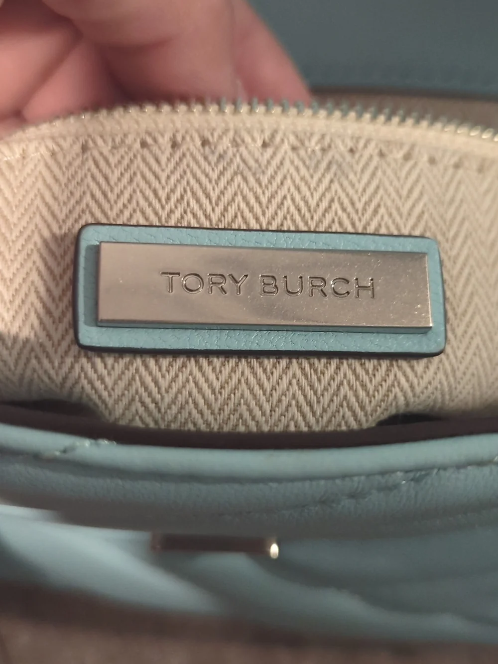 Authentic Tory Burch Kira Tiffany Blue Shoulder/Crossbody Bag